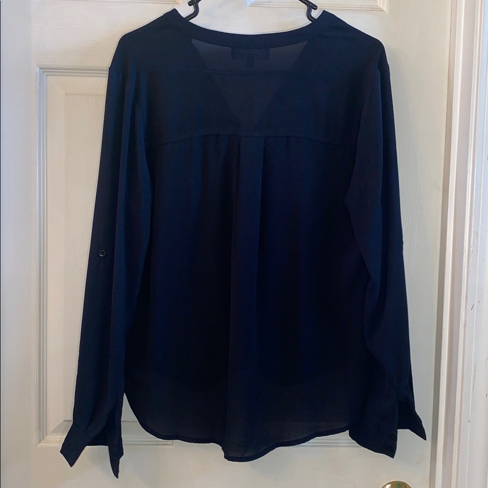 Lulu's Navy Blue Blouse - Picture 9 of 14